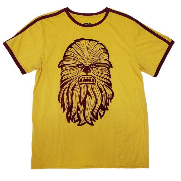 Star Wars Mens TShirt Chewbacca Yellow Large